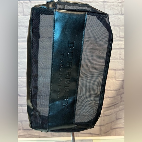 BURBERRY Leather/Nylon Makeup/Toiletry Bag with Wrist Strap - Picture 1 of 3